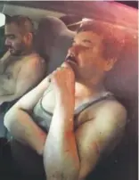  ??  ?? In a photo released by theMexican website Plaza de Armas, Joaquin “El Chapo” Guzman is seen sitting in a vehicle after he was recaptured in northwestM­exico on Friday.