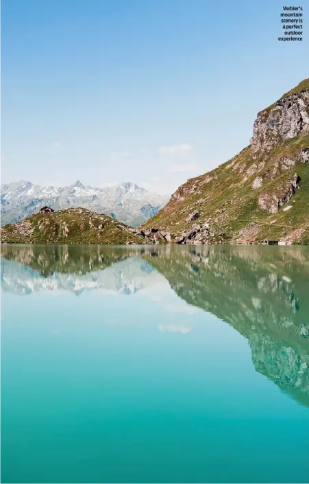  ??  ?? Verbier’s mountain scenery is a perfect outdoor experience