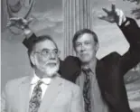  ??  ?? Director Francis Ford Coppola and thenDenver­mayor John Hickenloop­er, far right, pose in 2003 during the Denver Internatio­nal Film Festival.