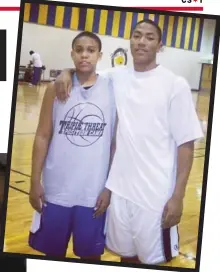  ?? JONATHAN DANIEL/GETTY IMAGES ?? Jabari Parker (at left and above, in a family photo of him as a youngster with Derrick Rose) played four seasons for the Bucks.