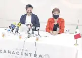  ?? RICARDO GONZÁLEZ ?? Rueda de prensa Canacintra