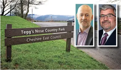  ?? ?? ●●Tegg’s Nose Country Park and (inset) Mick Warren (left) and Nick Mannion (right)