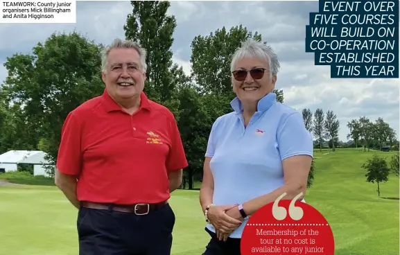  ?? ?? TEAMWORK: County junior organisers Mick Billingham and Anita Higginson