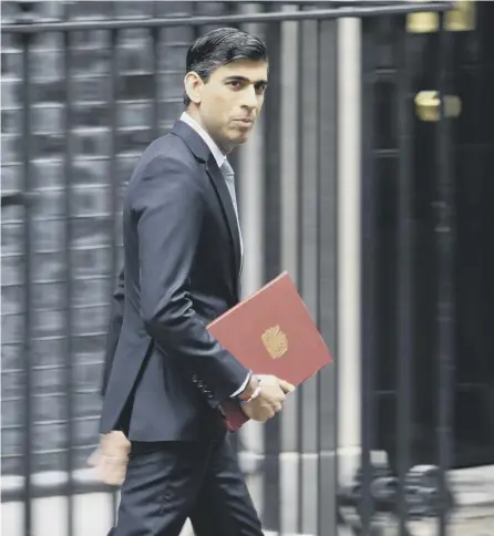  ?? PICTURE: LEON NEAL/GETTY ?? 0 Chancellor Rishi Sunak had little to say when asked about the plight of some self-employed