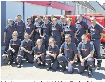  ??  ?? Quatorze jeunes sapeurs pompiers volontaire­s du Sud-Manche, d’Avranches, de Pontorson, de Brécey-Saint-Pois, de Granville, de Sartilly, du Teilleul et de Juvigny-les-Vallées, ont suivi le deuxième module de leur formation initiale au centre de secours...