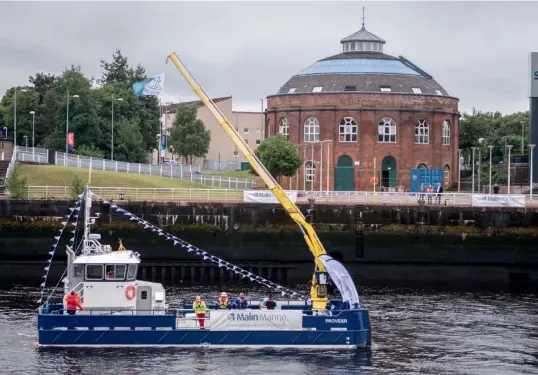  ??  ?? Below: Maline Marine’s 16.2m workboat is now                                               