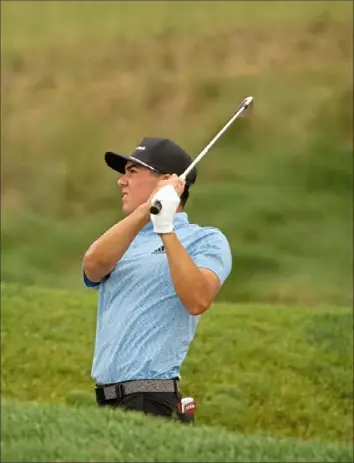  ?? Pam Panchak/Post-Gazette ?? Michael Thorbjorns­en, from Wellesley, Mass., follows a shot on the 18th fairway during the 121st U.S. Amateur Championsh­ip Wednesday at the Oakmont Country Club.