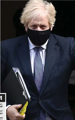  ??  ?? United effort: Prime Minister Boris Johnson, pictured yesterday