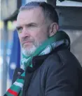  ??  ?? Entertainm­ent call: Glentoran manager Mick McDermott