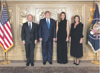  ??  ?? Prime Minister Joseph Muscat and Mrs Michelle Muscat meet the US President Donald J. Trump and First Lady Melania Trump during the United Nations General Assembly in New York, the Department of Informatio­n said.