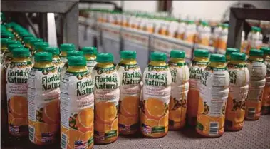  ?? BLOOMBERG PIC ?? The list of more than 250 United States goods subject to Canadian duties will include Florida orange juice.