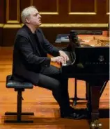  ?? ROBERT TORRES ?? Pianist Jeremy Denk at New England Conservato­ry’s Jordan Hall on Saturday. He performed the next day at Groton Hill Music Center’s Meadow Hall.