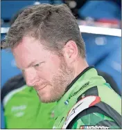  ?? Bob Crisp / The Daily Home via AP ?? Dale Earnhardt Jr. will start out front in today’s NASCAR Cup Series race at Talladega Superspeed­way.