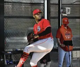  ?? CINCINNATI REDS ?? Hunter Greene throws last week at spring training in Goodyear, Arizona. The heralded pitching prospect hopes to make his major-league debut soon.