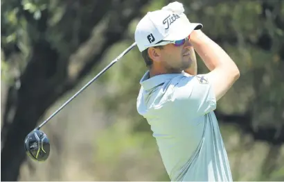  ?? Picture: Getty Images ?? PACESETTER. Austria’s Bernd Wiesberger watches his drive off the third tee during the first round of the Nedbank Golf Challenge at Sun City yesterday.