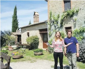  ?? RICK STEVES ?? Isabella and Carlo combine their business acumen and agricultur­al skills to offer guests an authentic experience of rural Italy near Pienza.