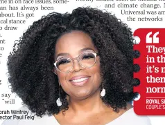  ??  ?? PARTNER Oprah Winfrey and, right, director Paul Feig