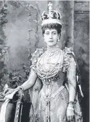  ?? ?? Queen Alexandra wearing the Ko-i- Noor diamond in her crown in 1902.