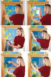  ?? Photo courtesy of Gila Films ?? These are the basic steps to applying energy-saving film to window glass yourself.