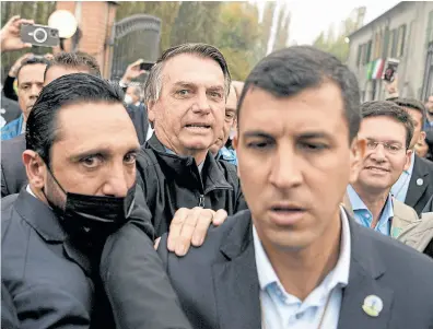  ?? Afp ?? El presidente brasileño arriba a la localidad de Anguillara Veneta