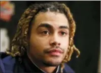  ?? RICK SCUTERI — THE ASSOCIATED PRESS ?? Notre Dame wide receiver Will Fuller speaks with reporters during media day for the Fiesta Bowl Wednesday in Scottsdale, Ariz.