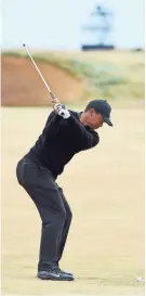  ?? IAN RUTHERFORD/USA TODAY ?? Tiger Woods plays the 14th hole during a practice round at Carnoustie.