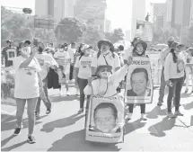  ?? ARCHIVO ROMINA SOLÍS ?? El 10 de mayo realizaron una marcha en la Ciudad de México