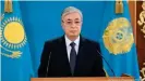  ?? ?? Kazakh President Tokayev has been in power for nearly three years