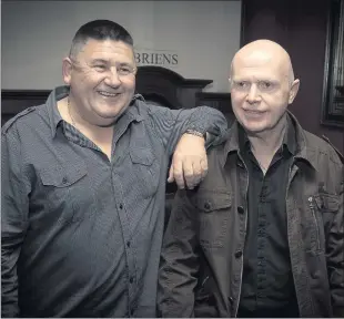  ??  ?? Tommy Breen and John Hogan of Boru at their farewell gig in Sally O'Brien's, Arklow.