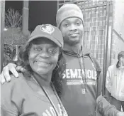  ?? ANNIE COLLIN/COURTESY ?? Florida State wide receiver Nyqwan Murray has a close bond with his grandmothe­r, Annie Collin.