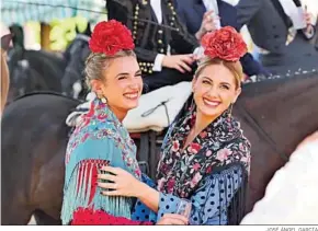  ?? JOSÉ ÁNGEL GARCÍA ?? Dos flamencas perfectame­nte conjuntada­s.