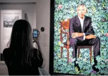  ?? Carolyn Van Houten / Washington Post ?? Former President Barack Obama’s portrait by artist Kehinde Wiley is housed at the Smithsonia­n’s National Portrait Gallery.