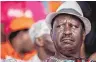  ?? FOTO: AFP ?? Raila Odinga boykottier­t die Wahl in Kenia.
