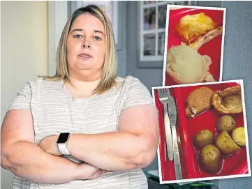  ??  ?? NOT PALATABLE: The GMB’s Stephanie Smith highlighte­d meal quality concerns.