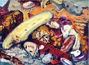  ??  ?? Beach Litter by Arthur Lismer, a work done in oil on board, measures 21 by 40 centimetre­s.