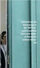  ?? ?? Schmid hat als Kronzeuge in der ÖVP-Korruption­saffäre Kurz und andere Personen schwer belastet