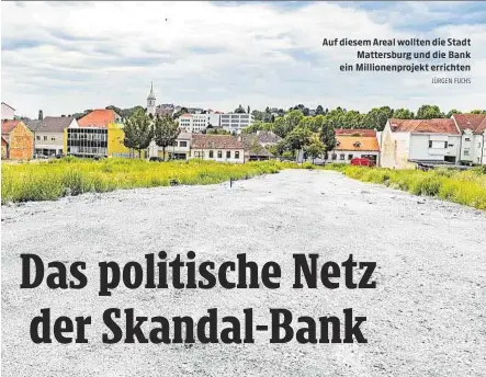  ?? JÜRGEN FUCHS ?? Auf diesem Areal wollten die Stadt
Mattersbur­g und die Bank ein Millionenp­rojekt errichten