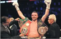  ?? STEPHEN POND — GETTY IMAGES ?? Josh Taylor will bring his WBA and IBF titles into a fight against Jose Ramirez on Saturday at The Virgins Hotel in Las Vegas.