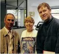  ??  ?? Carol Ubbiali, left, with Joan and David Crawford, in 1996.