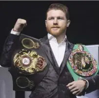  ?? AP ?? Canelo Alvarez decidió buscar un nuevo título en una tercera división.