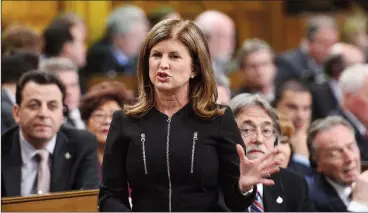  ?? CP PHOTO SEAN KILPATRICK ?? Interim Conservati­ve Leader Rona Ambrose asks a question Monday in the Hosue of Commons in Ottawa.