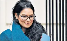  ??  ?? Priti Patel, the Home Secretary, warned of the dangers of Labour’s conference pledge