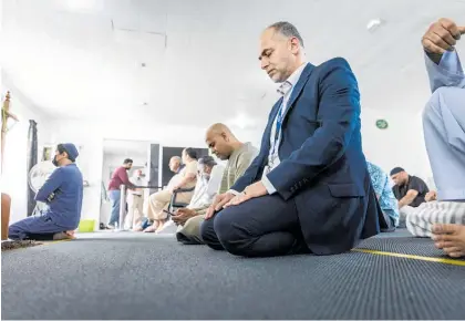  ?? Photo / Michael Craig ?? Mustafa Derbashi attends Salatul-Jumu’ah or Friday prayer at Masjid e Bilal Mosque, Glen Eden.