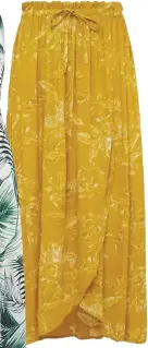  ??  ?? Sosandar White & Green Palm Print Tie Back Midi Dress, £59 (€64.19), available from Sosandar.
