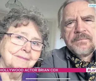  ??  ?? Actor Brian Cox with his sister Betty at Dalweem.