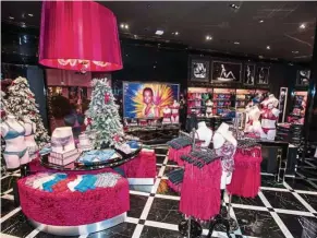  ??  ?? The flagship store offers a wide assortment of the brand’s signature bras, panties and sleepwear, along with beauty products.