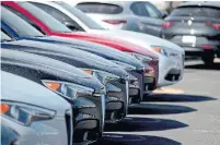  ?? NICK WAGNER TRIBUNE NEWS SERVICE ?? Retail car sales were down nearly 50 per cent in March, and April is expected to be worse as a result of lockdown initiative­s.