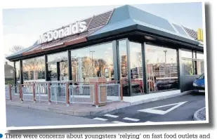  ??  ?? ●●There were concerns about youngsters ‘relying’ on fast food outlets and shopping centres as places to socialise