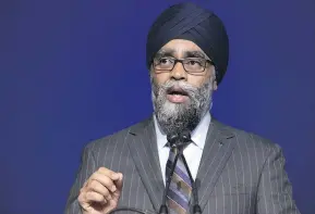  ?? DAVID KAWAI / BLOOMBERG ?? Harjit Sajjan says a portion of the unspent money represente­d savings the government was able to find, while others were a result of companies not meeting obligation­s.
