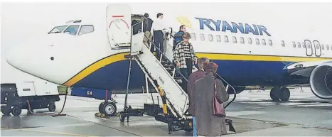  ?? ARCHIVFOTO: LUDWIG HOFF ?? Vor 25 Jahren flog Ryanair zum ersten Mal vom Hahn.